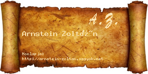 Arnstein Zoltán névjegykártya